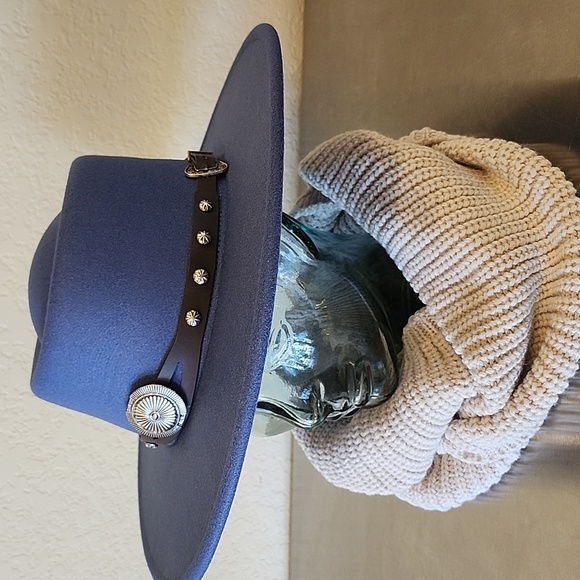 Western Wide Brim Pork Pie Fedora Felt Hat NWT - Picture 6 of 8